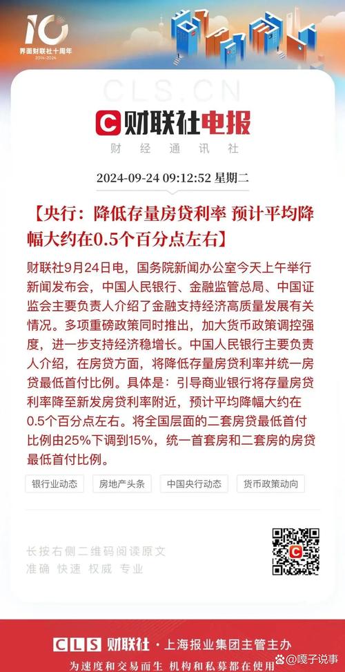 存量房贷利率下调50基点_央行降息50基点_降低存贷款利率