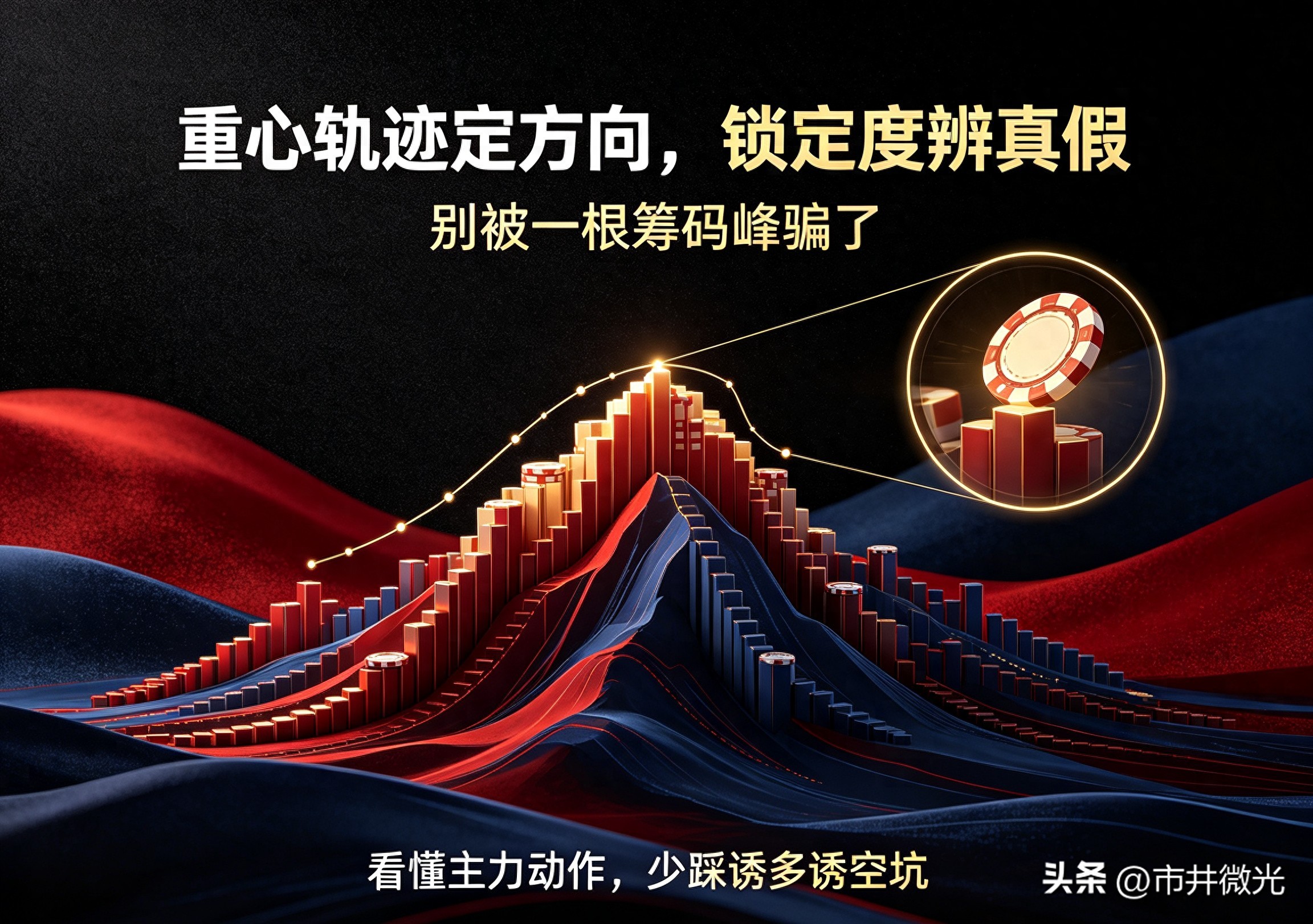 手机看股票筹码分布图:别只盯峰值,看懂重心轨迹才是高手