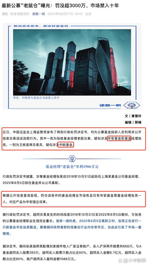 上海证监局披露两起公募基金经理老鼠仓事件详情